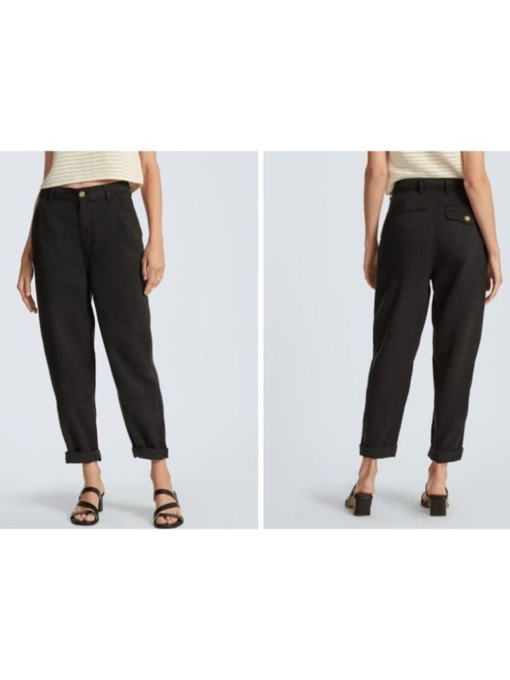 Everlane The TENCEL™ Relaxed Chino Black Size 0 NWT